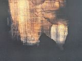 a picture of a painting of a man on a black background