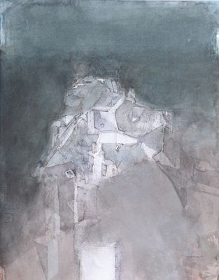 une image représentant un tableau d'un bâtiment sur la façade duquel figure une horloge