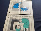 trois livres posés sur une table, avec la photo d'un homme et d'une femme