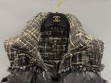 chanel black and white tweed jacket