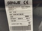 a close up of a parking meter with a barcode on it