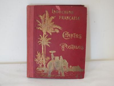 un vieux livre avec l'image d'un homme à dos d'éléphant