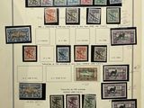 an old book with a bunch of stamps on it