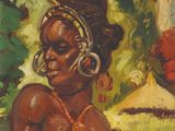 une image d'un tableau représentant une femme tenant un bébé dans ses bras