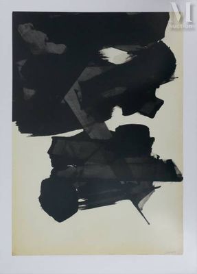 an image of a black and white painting on a white wall