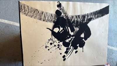 Yves ZURSTRASSEN Composition Encre sur papier, Signé en bas …