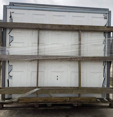 a truck that has a large box on the back of it