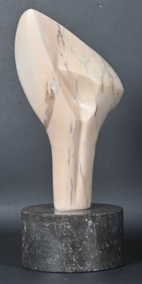marble sculpture of a woman ' s head on a marble base