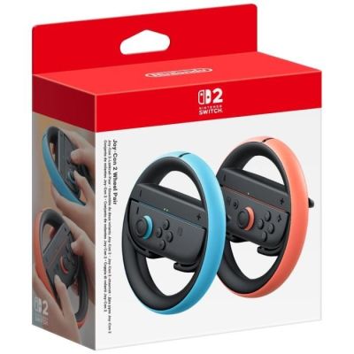 deux manettes Nintendo Wii dans une boîte contenant un volant