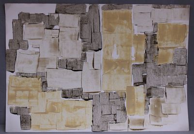 une photo d'une feuille de papier découpée en carrés