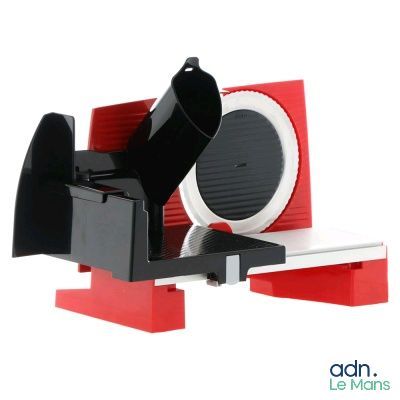 un objet rouge et noir sur lequel se trouve un objet noir