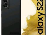 a close up of a black samsung galaxy s35e phone with the samsung logo on it