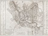 une vieille carte de la ville de Dublin au XVIIe siècle