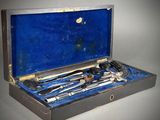 a case with a bunch of tools inside of it