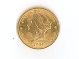 an image of a gold coin on a white surface
