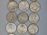 a collection of silver coins from the united states