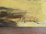an image of a painting of a boat in a body of water