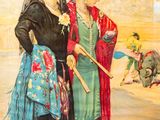 painting of two women in oriental clothing standing next to each other