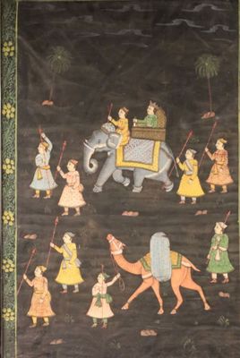 Inde, XX° siècle : "scène de personnages".