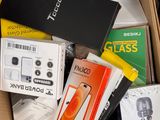 a box full of electronic gadgets and other electronics