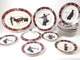 a lot of plates with different designs and designs on them