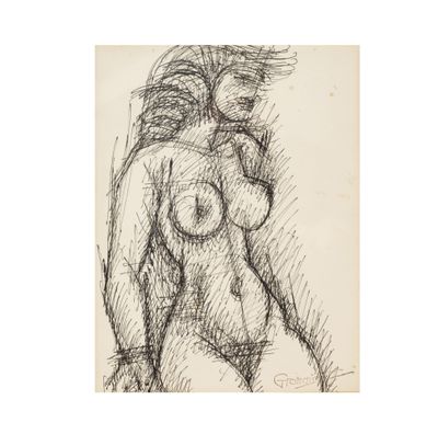 an image of a drawing of a nude woman