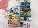 many different types of underwear in bags on the table