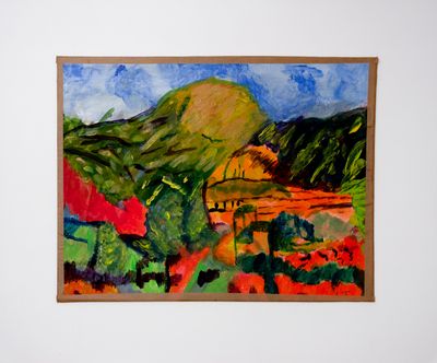 a picture of a painting on the wall of a room