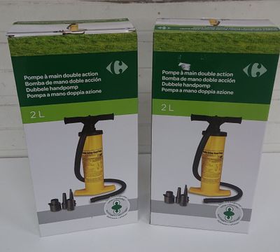 Lot de 2 pompes à main double action (gonflage, dégonflage),…