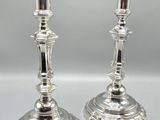 pair of silver plated candlesticks
