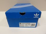 a blue box that has a white stripe on it