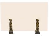 paire de figurines en bronze représentant un homme et une femme