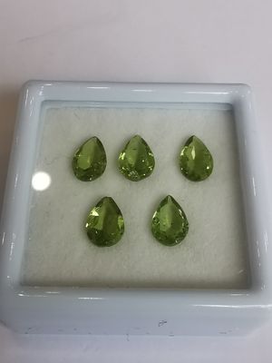 PERIDOT IF à VVS Nbr 5 Pakistan poire 9 x 6 5,42ct
