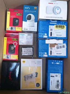 many boxes of electronic devices in a box