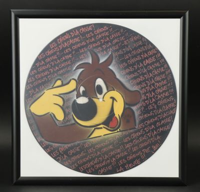une image représentant un tableau encadré à l'effigie d'un personnage de dessin animé