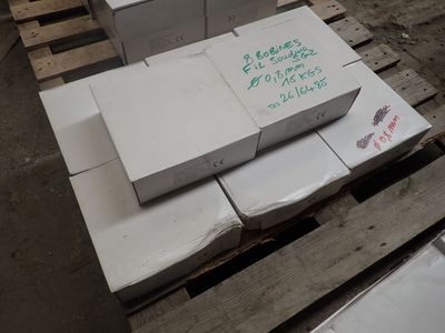 many boxes that are sitting on a pallet