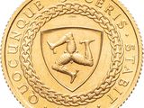 the reverse of a gold coin with the image of a man holding a baseball bat