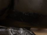 a statue of a dog that is laying down on a table