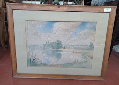 A. ROCHAS - Ecole XXe Paysage lacustre