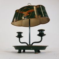 Petite lampe bouillotte en métal laqué à décor d'aigle - XIX… (photo 4)