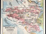 an old map of france with a lot of cities on it
