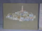 a picture of a picture of a city on a piece of paper