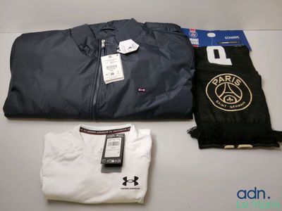 two shirts and a pair of pants on the table