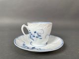 blue and white porcelain cup and saucer