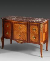 Commode rectangulaire à façade à ressaut en placage de bois …