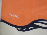 a picture of a towel with a painting on it