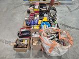 many boxes of assorted items sitting on the floor
