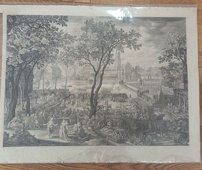 a picture of a painting on the wall of a house