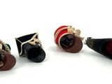 three different types of shoes that are on a white surface