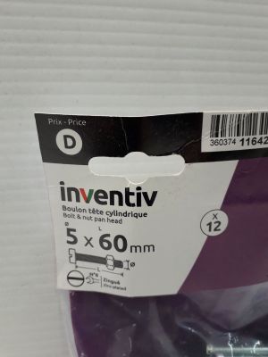 a package of screws in a package on a table